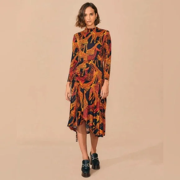 orange and black animal print dress Cheetah, Leopard & Animal Print Prom Dresses